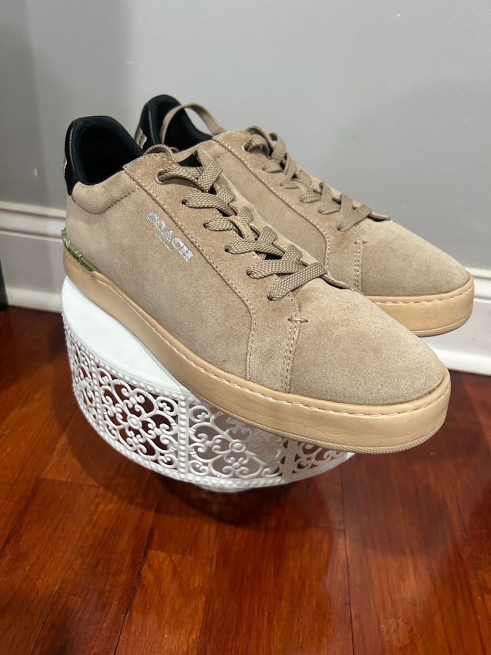 Coach Suede Tan Low-Top Sneakers